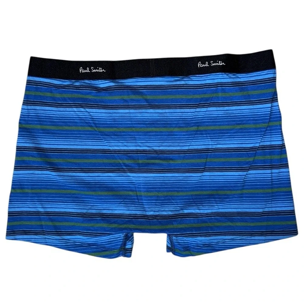 Paul Smith Mens‎ Size XXL Royal Blue Striped Boxer Briefs Trunk Striped New